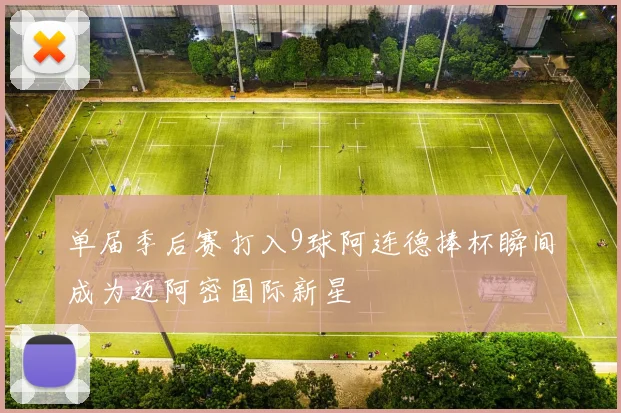 单届季后赛打入9球阿连德捧杯瞬间成为迈阿密国际新星